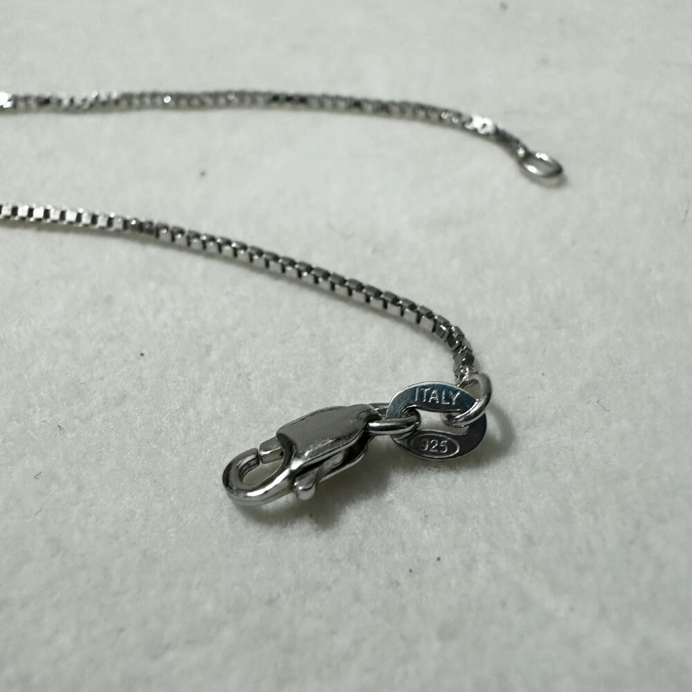 Sterling Silver Rhodium 24 inch Box Chain
